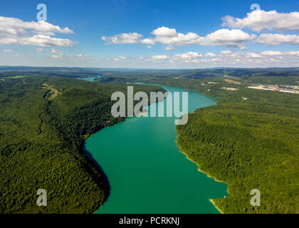 Réservoir, Lac de Vouglans, lac, Moirans-en-Montagne, département du Jura, Bourgogne-Franche-Comté, France Banque D'Images