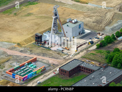 Ancienne mine de charbon à Hugo 2 5 8, 2, de l'arbre vue aérienne de Gelsenkirchen-Buer, Buer Banque D'Images