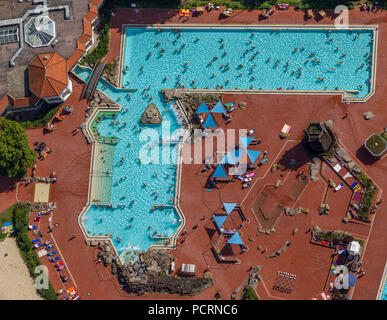 Vue aérienne, piscine extérieure, piscine à vagues Werne Werne, Ruhr, Nordrhein-Westfalen, Germany, Europe Banque D'Images