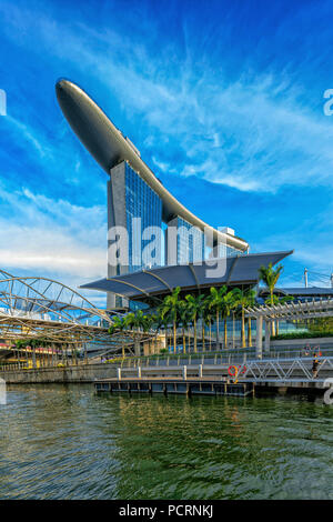 Le centre commercial Shoppes, Mall, Marina Bay Sands Hotel, Singapour, Asie, Singapour Banque D'Images