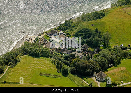 Vue aérienne, village Vitt, village de pêcheurs, gager, Rügen, 1, l'Allemagne, de l'Europe Banque D'Images