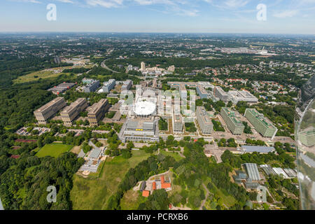 Vue aérienne, RUB, université Ruhruniversity, Bochum, Bochum, Ruhr, Rine-Westphalia Nord, l'Allemagne, l'Europe Banque D'Images