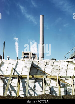 Usine de papier Kraft, Southland (chimie) utilisé dans la fabrication de pâte à papier journal, Lufkin, Texas - Avril 1943 Banque D'Images