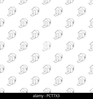 Maison détruite, l'icône de style contour Illustration de Vecteur