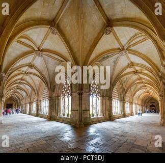 Monastère de Batalha, Mosteiro de Santa Maria da Vitória, UNESCO World Heritage Site, cloître, église du Monastère de Batalha, Mosteiro da Batalha, Batalha, district de Leiria, Portugal, Europe Banque D'Images