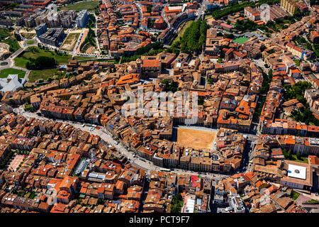 Vieille ville, Plaça Major, Place du marché de Vic, Vic, Costa Brava, Catalogne, Espagne Banque D'Images