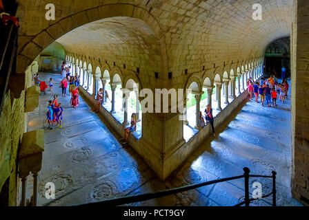 Le cloître, la cathédrale de Gérone, Cathédrale Santa Maria de Gérone, Gérone, Catalogne, Espagne Banque D'Images