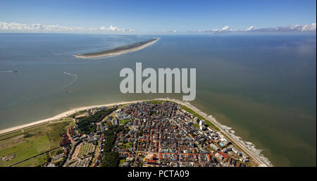 Ville de Norderney, Westinsel (ouest de l'île), photo aérienne, Norderney, Mer du Nord, l'île de la mer du Nord, îles de la Frise orientale, Basse-Saxe, Allemagne Banque D'Images