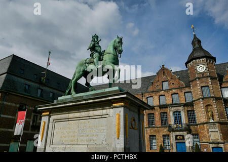 Statue équestre Jan Wellem, Johann Wilhelm, 1658 - 1716, le Prince de Palatinat, duc de Juliers Banque D'Images