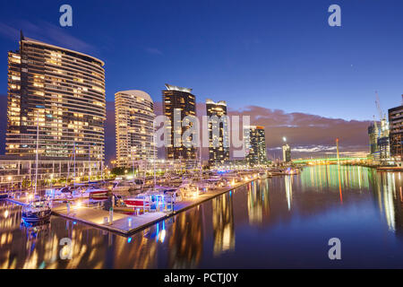 Paysage, Docklands, bord de mer, appartements, Melbourne, Victoria, Australie, Océanie Banque D'Images