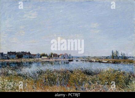 Alfred Sisley - Saint-Mammès - le matin. Banque D'Images