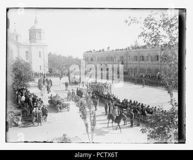 Avec l'entrée officielle du Allenby l'examen militaire au Quartier russe. Les troupes britanniques à la parade Banque D'Images