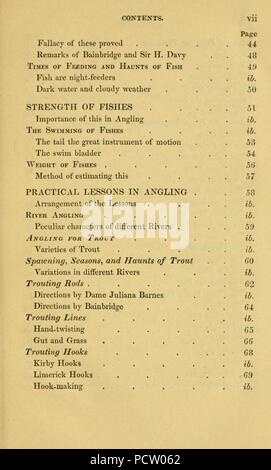 L'alphabet de la pêche scientifique à l'usage des débutants (Page vii) Banque D'Images