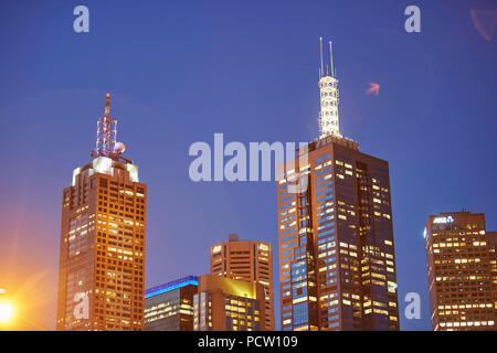 Vue de la rivière Yarra à Fitzroy, paysage urbain, Melbourne, Victoria, Banque D'Images