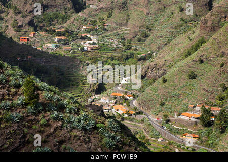 La Laja village, Barranco de las Lajas, San Sebastian de La Gomera, Îles Canaries, Espagne Banque D'Images