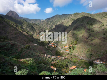 La Laja village, Barranco de las Lajas, derrière la Roque de Ojila, municipalité de San Sebastian de La Gomera, Îles Canaries, Espagne Banque D'Images