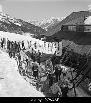 Un voyage à Mittelberg en Autriche, l'Allemagne des années 1930. Banque D'Images