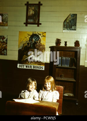 Les enfants des écoles rurales, San Augustine County, Texas - Avril 1943 Banque D'Images