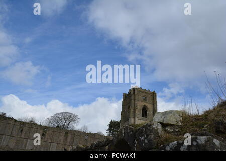 Une visite à l'abbaye de Fountains Banque D'Images