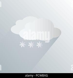 L'icône météo neige simple Illustration de Vecteur