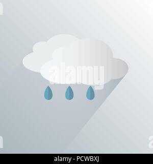 Météo pluie simple symbole icône vector illustration Illustration de Vecteur