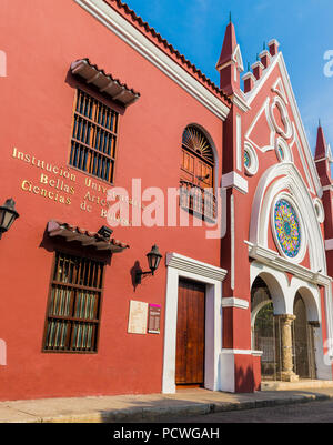 Carthagène, Colombie. Avril 2018. Une vue de l'université des beaux-arts à Cartagena, Colombie. Banque D'Images