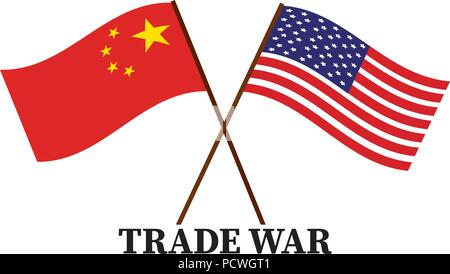 Contexte de guerre commerciale Illustration de Vecteur