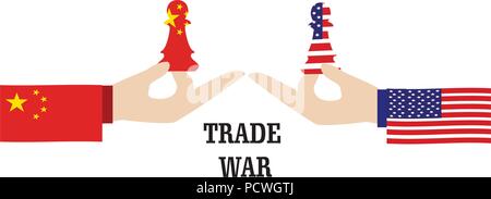 Contexte de guerre commerciale Illustration de Vecteur
