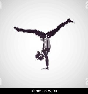 Logo vector illustration icône gymnastique Illustration de Vecteur