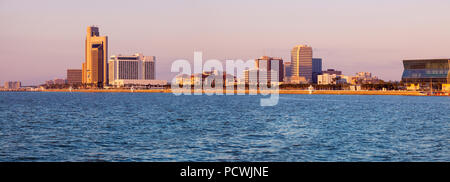 Panorama de Corpus Christi au lever du soleil. Corpus Christi, Texas, États-Unis. Banque D'Images