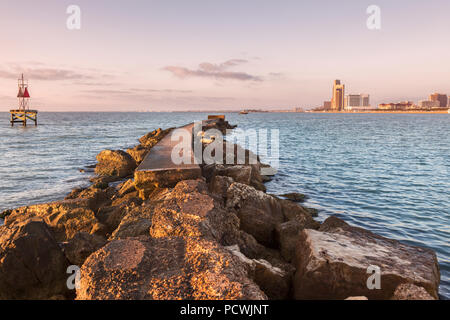 Panorama de Corpus Christi au lever du soleil. Corpus Christi, Texas, États-Unis. Banque D'Images