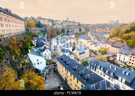 Panorama de la ville de Luxembourg. La Ville de Luxembourg, Luxembourg. Banque D'Images