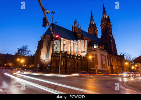 La Cathédrale Basilique de Sainte Marie de l'Assomption à Wloclawek. Wloclawek, Pologne, voïvodie de Cujavie-Poméranie. Banque D'Images