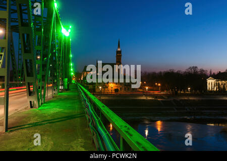 Rydz Smigly Bridge à Wloclawek. Wloclawek, Pologne, voïvodie de Cujavie-Poméranie. Banque D'Images