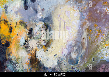 L'art abstrait arrière-plan. Peinture à l'huile sur toile. La texture de la couleur. Banque D'Images