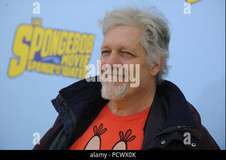 NEW YORK, NY - 31 janvier : Spongebob assiste à la "Bob l'Éponge : film hors de l'eau' première mondiale à AMC Lincoln Square Theatre le 31 janvier 2015 à New York. People : Clancy Brown Banque D'Images