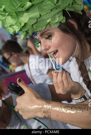 Brighton, UK, 4 août 2018. Brighton festival gay pride de célébrations. Credit : Malcolm bull/Alamy Live News Banque D'Images