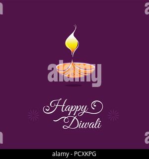 Carte de voeux Diwali Illustration de Vecteur