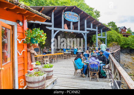 L'Saltry Restaurant à Halibut Cove sur la péninsule de Kenai en Alaska Kachemak Bay de Homer Banque D'Images