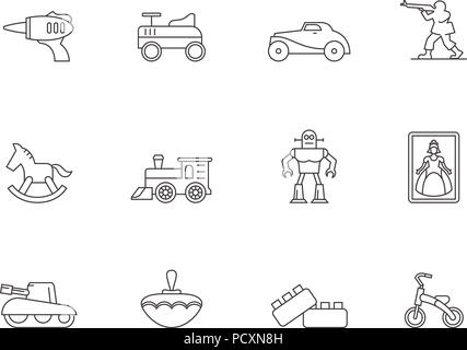 Contours Icons - Toys Illustration de Vecteur