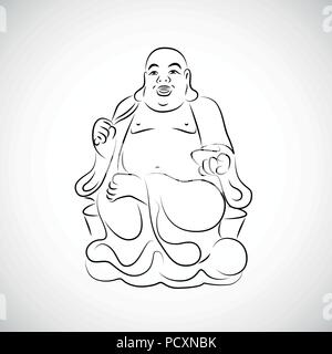 Big Bouddha Thai Statue dimensions vector illustration Illustration de Vecteur