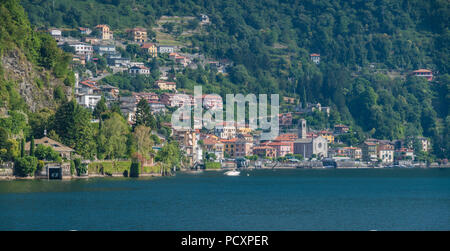 Argegno, village idyllique sur le lac de Côme, Lombardie, Italie. Banque D'Images