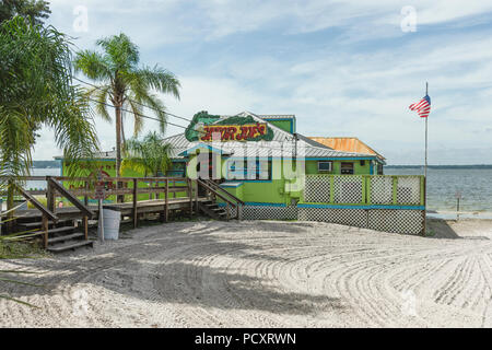 Joe's Gator Beach, Bar et Grill Ocklawaha, Floride, États-Unis Banque D'Images