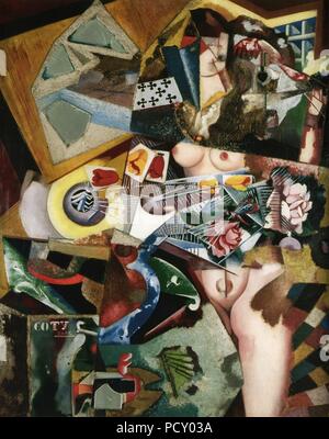 Amadeo de Souza-Cardoso, Untitled (Coty), 1917, huile et collage sur toile, 94 x 76 cm. Banque D'Images