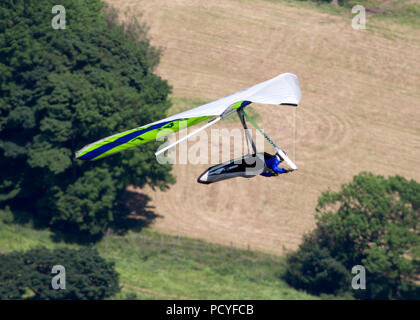 Parapente et deltaplane sur Mam Tor Banque D'Images