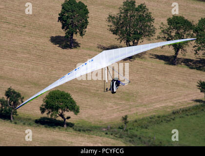 Parapente et deltaplane sur Mam Tor Banque D'Images