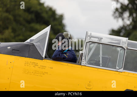 Vue latérale d'un North American T-6 Texan avion Harvard Banque D'Images