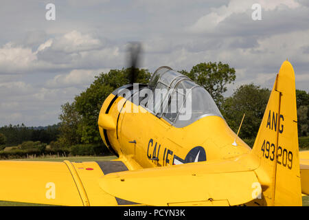 Vue arrière d'un North American T-6 Texan avion Harvard Banque D'Images