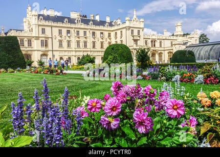 Jardin du château de Lednice, en Moravie du Sud, République Tchèque, Europe Banque D'Images