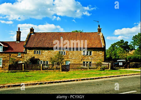 Maison de campagne, d'une télévision à Goathland ( Aidensfield Heartbeat ) North Yorkshire Moors, Angleterre Banque D'Images